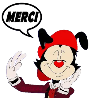 😀 MERCI gracias, merci, dibujos animados, personaje, saludo telegram sticker
