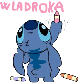 🐨 Stitch Waifu cartoon, blue alien, cute, lilo and stitch, character, waifu telegram sticker