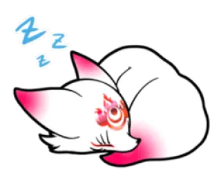 😴 ZZZ raposa, sonolento, zzz, fofo, animal, dormindo whatsapp sticker