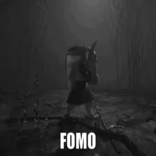 😖 FOMO 恐怖, バイキング, FOMO, ミーム telegram sticker