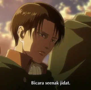 😭 Bicara seenak jidat. anime, quote, indonesian, character, portrait whatsapp sticker