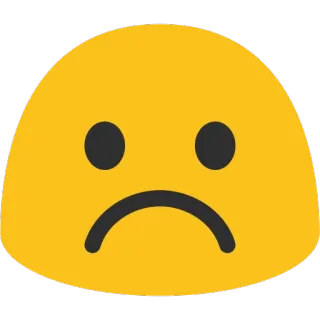 ☹ sad, emoji, unhappy, mood telegram sticker
