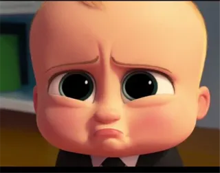 ☹ Boss Baby The Boss Baby em bé, ông chủ, áo vest, phim hoạt hình, Dreamworks whatsapp sticker