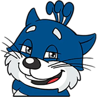 😂 Katze, Cartoon, Tier, Blau, Süß, Skurril, Sticker telegram sticker