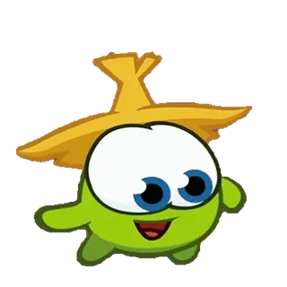 👋 Om Nom Cut the Rope Om Nom, Cut the Rope, Phim hoạt hình, Trò chơi điện tử, Quái vật, Dễ thương telegram sticker