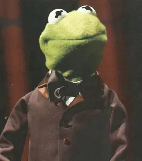 🌟 Kermit Kermit der Frosch, Puppe, Anzug, Muppets, Grün, Frosch whatsapp sticker