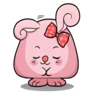 🙏 bunny, cute, kawaii, animal, pink, sticker, cartoon telegram sticker