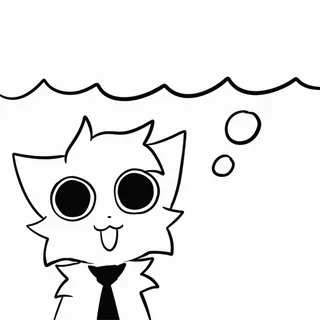 💭 cat, cartoon, tie, cute, funny, animal telegram sticker