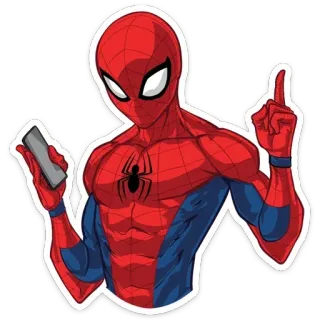 ☝️ Spider-Man Spider-Man, marvel, comics, superhero, cartoon, sticker telegram sticker