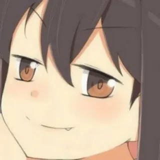 😏 애니메이션, 여자, 귀여운, 능글, 장난, 만화, 캐릭터 telegram sticker