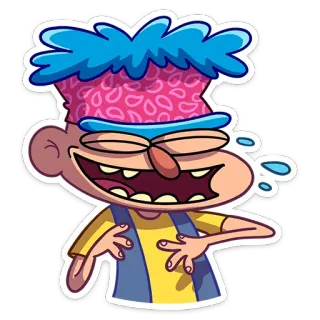 😂 Dessin animé, Rire, Joyeux, Autocollant, Drôle, Personnage telegram sticker