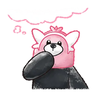 🤔 Bewear Pokemon Bewear, Pokémon, Cartone animato, Rosa, Carino telegram sticker