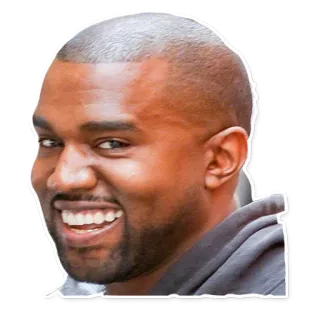 😆 Kanye West kanye, west, rapper, musicista, celebrità telegram sticker