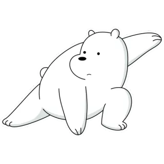 🕺 Ice Bear We Bare Bears dibujos animados, oso, oso polar, We Bare Bears, animal telegram sticker