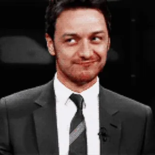 😉 James McAvoy Schauspieler, Mann, Anzug, Krawatte telegram sticker