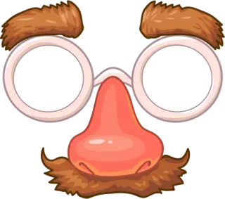 🥸 disfarce, óculos, nariz, engraçado, bigode, sobrancelhas telegram sticker