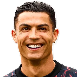 😀 Cristiano Ronaldo football, foot, athlète, portrait, sourire whatsapp sticker