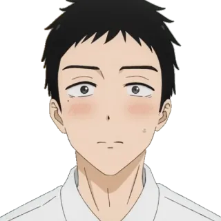 😳 anime, potret, terkejut, wajah telegram sticker