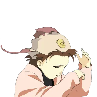 💨 Anime, Mignon, Dessin animé, Triste, Personnage, Chapeau whatsapp sticker