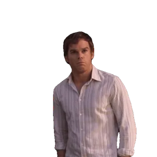 🤷♂️ Dexter Morgan Dexter Dexter, Dexter Morgan, Michael C. Hall, Serienmörder, TV Serie, Krimiserie, Miami whatsapp sticker