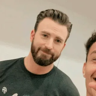 🇺🇸 Chris Evans 배우, 유명인, 남자, 수염, 인물사진 telegram sticker