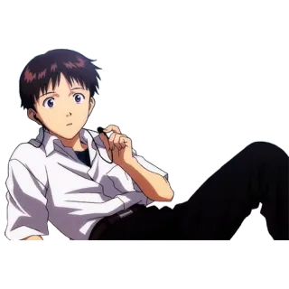 😨 Shinji Ikari Neon Genesis Evangelion anime, character, neon genesis evangelion, shinji ikari telegram sticker