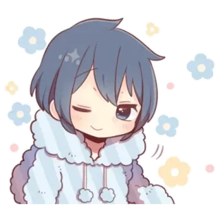 🌟 Anime, Słodkie, Manga, Postać, Kawaii, Ilustracja telegram sticker