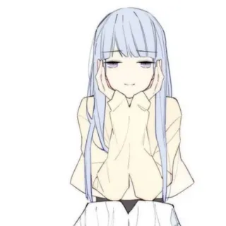 🥞 anime girl, cartoon, cute, illustration, drawing, manga, character, portrait telegram sticker