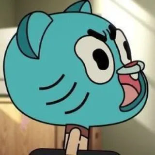 🤖 Gumball Watterson The Amazing World of Gumball Kartun, Marah, Kucing, Biru, Lucu telegram sticker