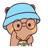 😎 @PersistSticker beer, schattig, sticker, cartoon, bril, hoed telegram sticker