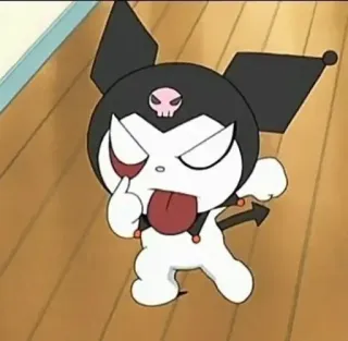💕 Kuromi Dibujo animado, Personaje, Gesto, Lindo, Anime telegram sticker