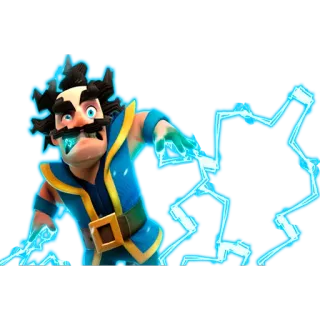 ℹ Electro Wizard Clash Royale électro-sorcier, clash royale, foudre, magicien, personnage, jeu vidéo whatsapp sticker
