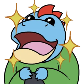 😃 süß, Cartoon, Glitzer, fröhlich, Tier, Dinosaurier, munter telegram sticker