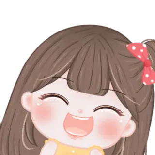 🎀 cute, girl, cartoon, happy, smiling, anime telegram sticker