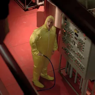 🧪 Jesse Pinkman Breaking Bad Jesse Pinkman, Breaking Bad, Walter White, drug lab, meth, cooking, yellow suit, tv show telegram sticker