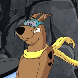 🐶 Scrappy Doo Scooby Doo cartoon, dog, scrappy, glasses, yellow telegram sticker