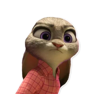 😎 Judy Hopps Zootopia lapin, animal, dessin animé, Disney, Zootopie whatsapp sticker