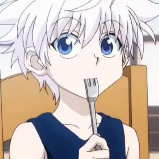 🙄 Killua Zoldyck Hunter x Hunter Anime, Killua, Hunter x Hunter, Cartoon, Essen telegram sticker