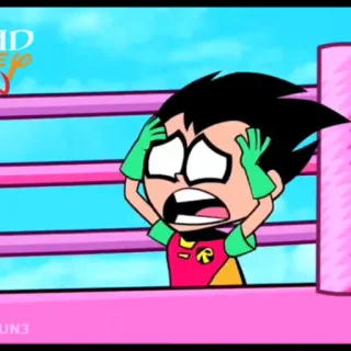 😱 Robin Teen Titans Go! teen titans, robin, cartoni animati, supereroe, serie tv telegram sticker