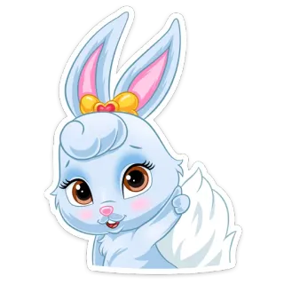👍 desenho animado, animal, fofo, coelho, coelho, adesivo, joinha telegram sticker