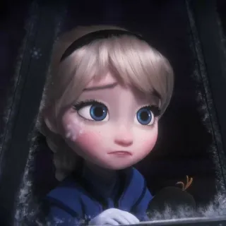 👾 Elsa Frozen Elsa, Frozen, Disney, triste, lindo telegram sticker