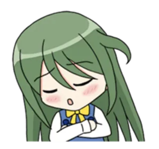 😪 Anime, Chibi, Mädchen, Cartoon, Süß, Traurig telegram sticker