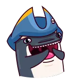 👏 cartoon, pirate, shark, funny, humor telegram sticker