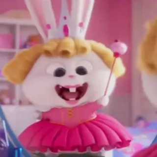 🐰 Snowball The Secret Life of Pets coniglio, principessa, carino, cartone animato, animale, animale domestico whatsapp sticker