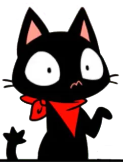 😳 gato, bandana, desenho animado telegram sticker