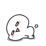 ☺️ Blob, Carino, Bianco, Triste, Piangente, Cartone animato whatsapp sticker