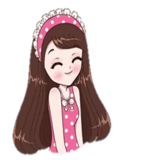☺️ desenho animado, garota, fofa, sorrindo, anime, kawaii telegram sticker