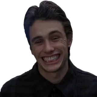 😬 James Franco actor, celebridad, retrato, sonriendo whatsapp sticker