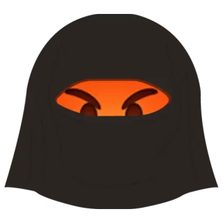 😡 Ninja, Emoji, Máscara, Bravo, Olhos telegram sticker