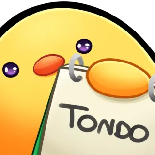 🐤 Tondo amarillo, mono, dibujos animados, mascota, Tondo, personaje whatsapp sticker